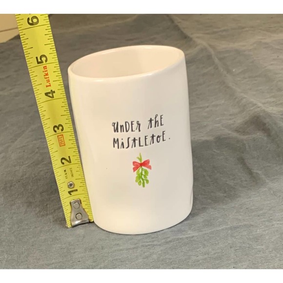Rae Dunn Under The Mistletoe Cup Candle Holder - Picture 8 of 8